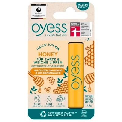 Abbildung von Oyess loving nature Lippenpflege Honig, pflegender Lippenpflegestift für trockene Lippen (1 x 4,8 g)