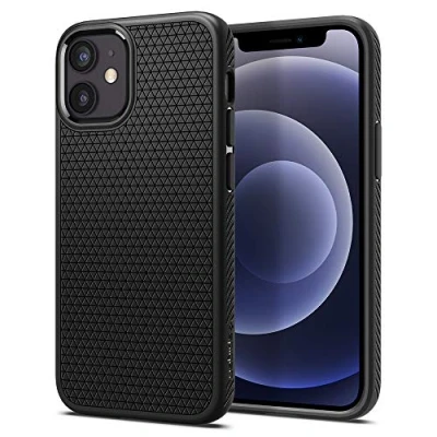 Abbildung von Spigen Liquid Air Hülle Kompatibel mit iPhone 12 Mini Matte Black
