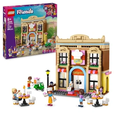Abbildung von LEGO Friends Restaurant und Kochschule, Spielset für Rollenspiele, Lernspielzeug Kinder ab 8 Jahren, fördert soziale Entwicklung, Geschenk zum Geburtstag oder zu Weihnachten Mädchen 42655