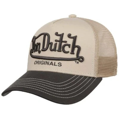 Abbildung von Von Dutch Trucker Riverside Unisex Cap, Größe: One Size, Beige/black