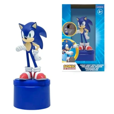 Abbildung von Lexibook, SEGA Sonic The Hedgehog, Nachtlicht mit Lautsprecher, Weiches Licht, Batteriebetrieben, Blau, NS01SN