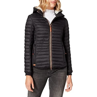Abbildung von camel active Damen leichte Steppjacke mit Abnehmbarer Kapuze Schwarz womenswear 40