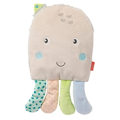 Abbildung von Fehn Kirschkernkissen Baby Oktopus wohltuendes Wärmekissen und Kältekissen für Babys Kinder ab 0+ Monaten Körnerkissen Backofen Kirschkerne Kissen als Babygeschenk zur Geburt, 24 cm