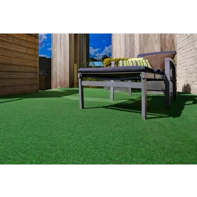 Abbildung von andiamo Kunstrasenteppich Field mit Noppen Kunstrasen Outdoor zur Verwendung als Balkon Bodenbelag oder Teppich witterungsbeständig und zuschneidbar 133 x 400 cm Grün