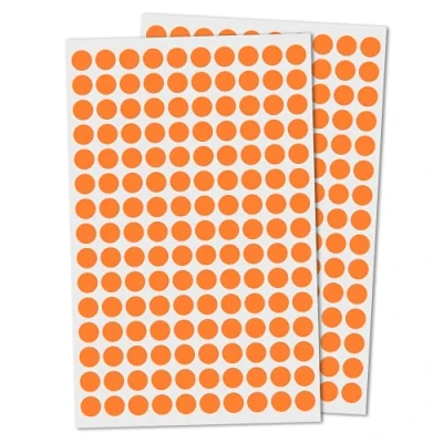 Abbildung von 3000 Stück, 10mm Klebepunkte Etiketten Aufkleber Selbstklebende Orange