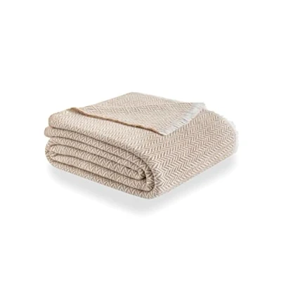 Abbildung von Todocama Überwurf, extra weiche Baumwolle, Four Seasons, Mehrzweck Tagesdecke für Sofa, Bett, Schal, Tagesdecke, Sofaüberwurf, Sandbeige, PRCMAMSBEAR, 180 x 240 cm