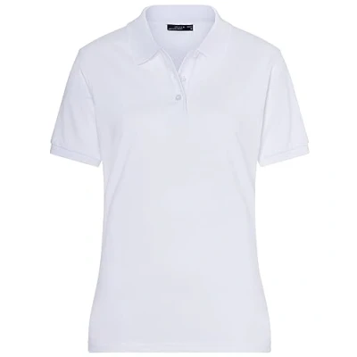 Abbildung von James &amp; Nicholson Damenpolo Classic Piqué Poloshirt mit gestrickten Bündchen Farbe: White Grösse: M