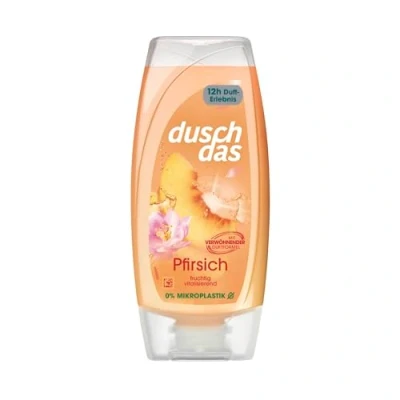 Abbildung von Duschdas Duschgel Pfirsich Duschbad mit verwöhnender Duftformel sorgt für einen erfrischenden Start in den Tag 6 x 225 ml
