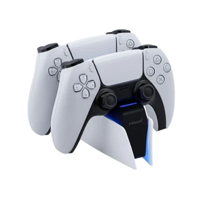 Abbildung von Mcbazel Dual USB Ladestation für PS5 Controller DualSense mit LED Licht Anzeigen/Schnellladung/Tri Schutz