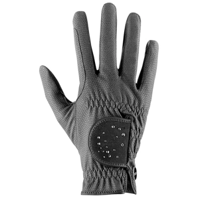 Abbildung von uvex sportstyle diamond dehnbarer Reithandschuh für Damen und Herren strapazierfähig veredelt mit Swarovski® Kristallen black 8.5