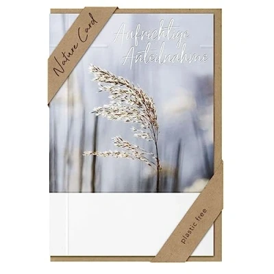 Abbildung von bsb Trauerkarte mit liebevollem Motiv Nature Card Nachhaltige Trauerkarten Beileidskarten Umschlag Danksagungskarten Trauer Karten zur 11,5 x 17 cm