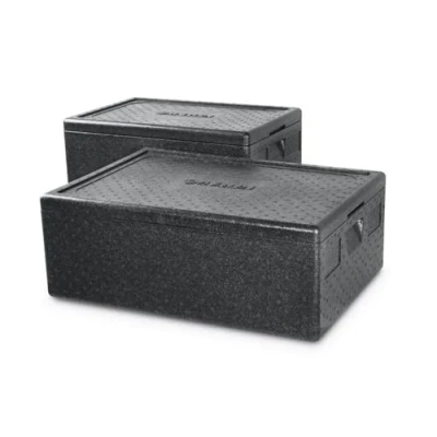 Abbildung von HENDI Thermobox, mit seitlich versenkten Griffen, Hält Temperaturen von 20C bis +110C stand, Innen: 538x338x(H)257mm, 46L, 600x400x(H)320mm, Polypropylen