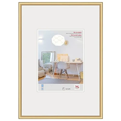 Abbildung von walther design Bilderrahmen gold 20 x 30 cm mit Kunstglas, New Lifestyle Kunststoffrahmen KVX030G