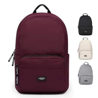 Abbildung von LARKSON Schulrucksack Mädchen &amp; Jungen Teenager Rot No 3 Rucksack Damen Herren für Schule 16&quot; Laptopfach Aus Recyceltem PET Wasserabweisend