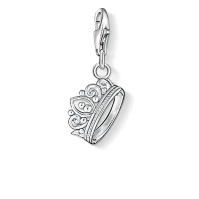 Abbildung von Thomas Sabo Damen Charm Anhänger Krone Club 925 Sterling Silber 1011 001 12