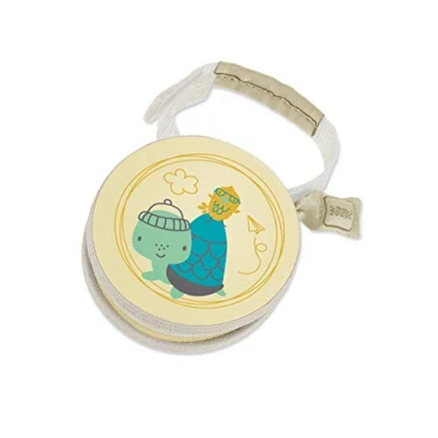 Abbildung von MAM Pod Schnullertasche, praktisch für die Aufbewahrung von 2 Schnullern, Schnullerbox mit Klettverschluss zur flexiblen Befestigung, Schildkröte