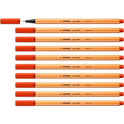 Abbildung von Fineliner STABILO point 88 10er Pack rot