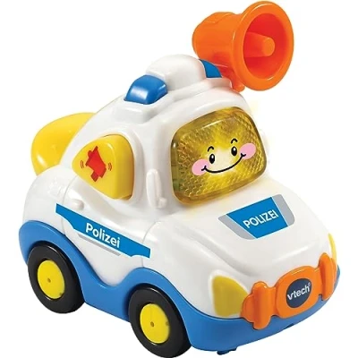 Abbildung von VTech Tut Baby Flitzer Polizei Spielzeugauto mit Musik, aufleuchtender Taste, spannenden Sätzen und Geräuschen Für Kinder von 1 5 Jahren