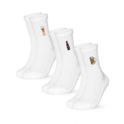Abbildung von Occulto Damen &amp; Herren Motiv Tennissocken 3er Pack (Modell: Robin), Statement Tennis Socken Bier 39 42