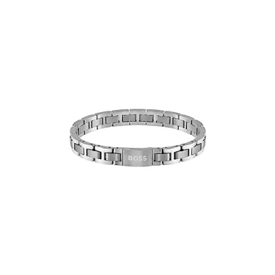 Abbildung von BOSS Metal LINK Essentials Armband, Herren, Größe: One Size, Silber