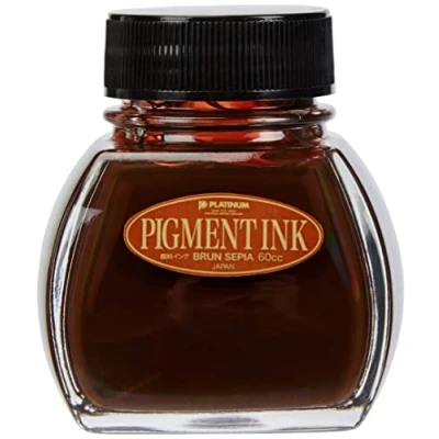 Abbildung von PLATINUM Füllfederhalter Ultra Pigment Tinte Partikel Blanc Sepia INKG 1500 65 (Japan Import) weiß