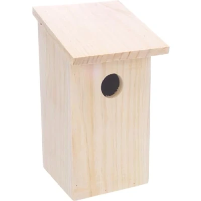 Abbildung von Flamingo Bizi Nistkasten aus Holz Natürliches Design, 14,5 x 15,5 26 cm, Ideal für Meisen, Spatzen und andere kleine Vögel