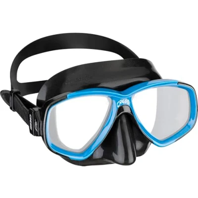 Abbildung von CRESSI Perla Mask Black/Blue Unisex Tauchmaske ideal zum Schnorcheln, Apnoe, Tauchen, Schwarz/Blau, Einheitsgröße