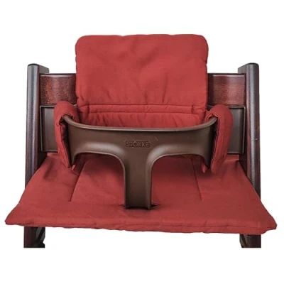 Abbildung von Shabany® Hochstuhl Sitzkissen 100% Bio Baumwolle Classic Kissen Sitzbezug Hochstuhlauflage 2 teilig passend für Stokke Tripp Trapp Kinderhochstuhl maschinenwaschbar einfache Befestigung (loyal)