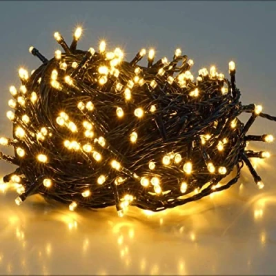 Abbildung von SALCAR 15m 220er Lichterkette Weihnachten LED Deko, 31V Christbaumbeleuchtung Weihnachtsbeleuchtung Außen mit 8 Modi und Memory Funktion, Warmweiß
