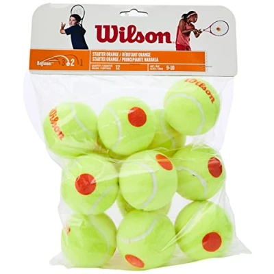 Abbildung von Wilson Tennisbälle Starter Orange für Kinder, gelb/orange, 12er Pack, WRT137200