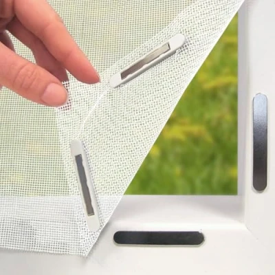 Abbildung von EASYmaxx Insect Protect Fliegengitter Fenster mit Magnetbefestigung zuschneidbares Moskitonetz Insektenschutz bis 110 x 130 cm Mückenschutz Magnet leichte Montage [Weiß]