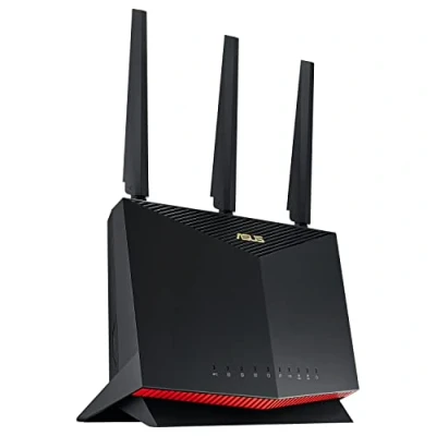 Abbildung von ASUS RT AX86U Pro AX5700 AiMesh Dual Band WiFi 6 Gaming kombinierbarer Router (Tethering als 4G und 5G Ersatz, PS5 kompatibel, Mobile Game Mode, AiProtection Pro, 2.5G Port, Port)