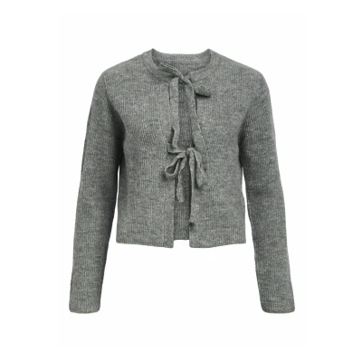 Abbildung von Object Strickjacke, Damen, Größe: XS, Medium grey melange