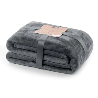 Abbildung von DecoKing Kuscheldecke 200x220 cm grau Decke Microfaser Tagesdecke Fleece weich sanft kuschelig anthrazit Graphit Grey dimgray Charcoal Mic