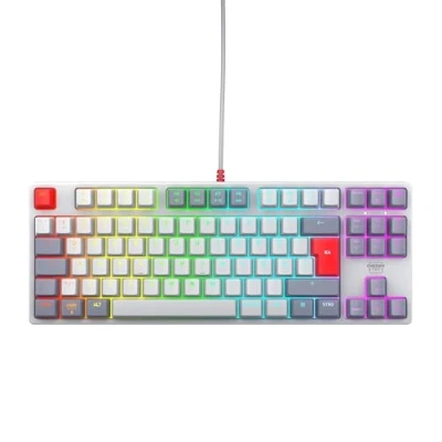 Abbildung von CHERRY XTRFY K4V2 TKL, Kabelgebundene Gaming Tastatur ohne Nummernblock, Deutsches Layout (QWERTZ), RGB Beleuchtung, Mechanische MX2A RED Switches, Retro
