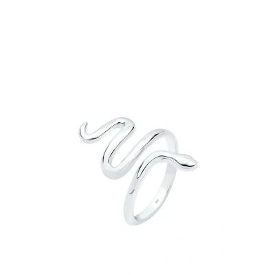 Abbildung von Elli Snake Ring, Damen, Größe: 54, Silberfarben
