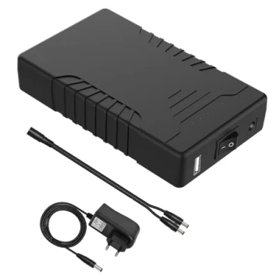 Abbildung von TalentCell Wiederaufladbare 36W 12V/6000mAh 5V/12000mAh DC Ausgang Lithium Ionen Akku für LED Streifen, Band Licht, CCTV Kamera und mehr, Schwarz