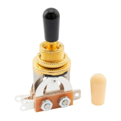 Abbildung von Musiclily Metrisch Gitarre 3 Wege Toggle Switch Tonabnehmer Schalter LP Pickup für Les Paul Style E Gitarre, Gold Top mit Crème Knopf