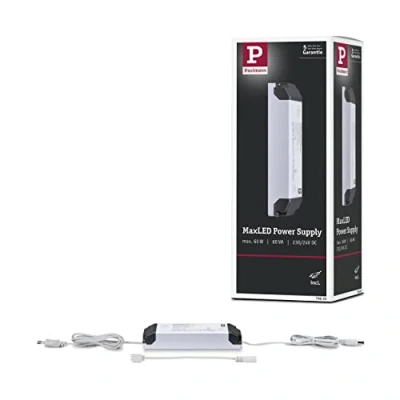 Abbildung von Paulmann 79830 MaxLED Stripe Power Supply eckig max. 60 Watt Lichtband Weiß Lichtstreifen Kunststoff Trafo79830