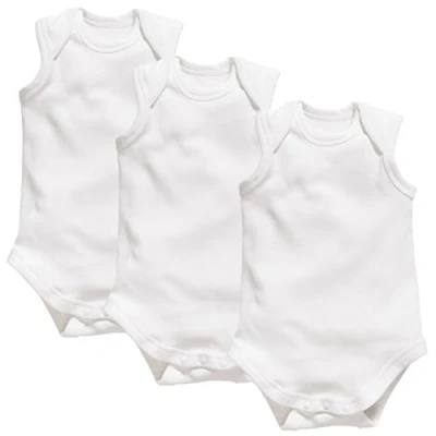 Abbildung von Schnizler Unisex Kinder Kleinkind Multipack Baby Body, weiß ohne Arm 3er Pack, 74/80