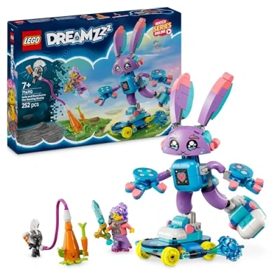 Abbildung von LEGO DREAMZzz Izzie und Bunchurro der Gaming Hase, Spielzeug für Kinder ab 7 Jahren, 2 in 1 Spielset mit Helden Minifigur Cyberling EIN fantasievolles Spielerlebnis 71490
