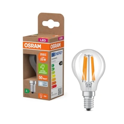 Abbildung von OSRAM LED Leuchtmittel Tropfen E14 1,2W Filament 4000K 255lm