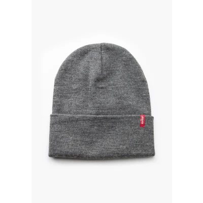 Abbildung von Levi&#039;s Slouchy RED TAB Beanie Unisex Mütze, Größe: One Size, Regular grey