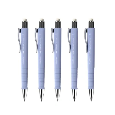 Abbildung von FABER CASTELL 205269 Druckbleistft Poly Matic pale iris, 5 Bleistifte, 0,7 mm, Härtegrad B