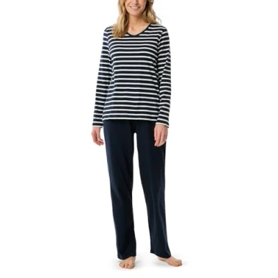 Abbildung von Schiesser LANG Casual Essentials SET Nachtwäsche Set, Damen, Größe: 36, Nachtblau