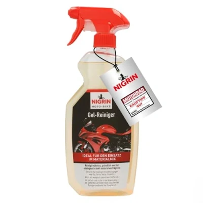 Abbildung von NIGRIN MOTO BIKE Gel Reiniger Motorrad Reinigung, zur Reinigung von Ölen, Fetten, Harze, Insekten, säurefrei, 750 ml, Grün