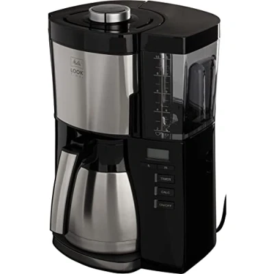 Abbildung von Melitta Look Timer Filterkaffeemaschine Thermokanne Funktion Tropfstopp 10 Tassen Schwarz (1025 18)