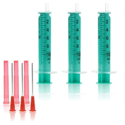 Abbildung von Horn Medical Spritzen Set für Hobby &amp; Heimwerken, mit stumpfen Nadeln, 3er (3x 10 ml 3x Kanüle)