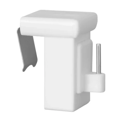 Abbildung von Dekondo 4X Fensterhaken Dekohaken Fensterclip für Fensterdekoration Weiß Fensterdicke: 10 27mm UNIVERSAL