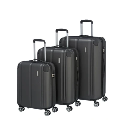 Abbildung von Travelite City Kofferset 3 tlg. 4w L/M/S Anthrazit 73040 04 Koffer mit 4 Rollen